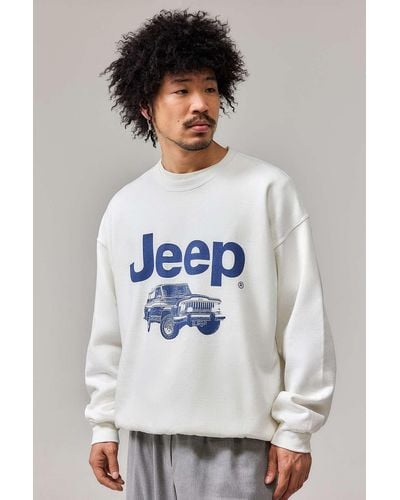 Urban Outfitters Uo White Jeep Sweatshirt - Grey