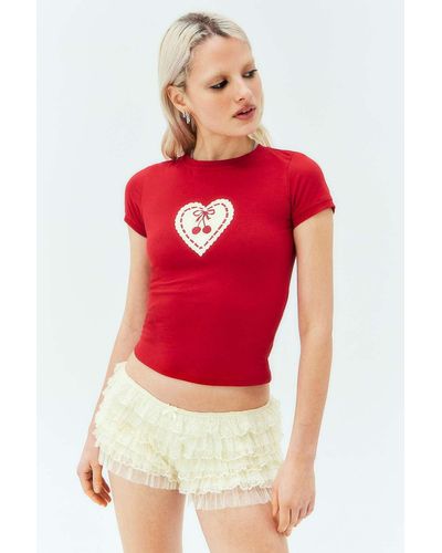 Motel Heart Cherry Baby T-shirt - Red