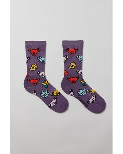 Urban Outfitters Grateful Dead Bear Icon Crew Sock - Pink
