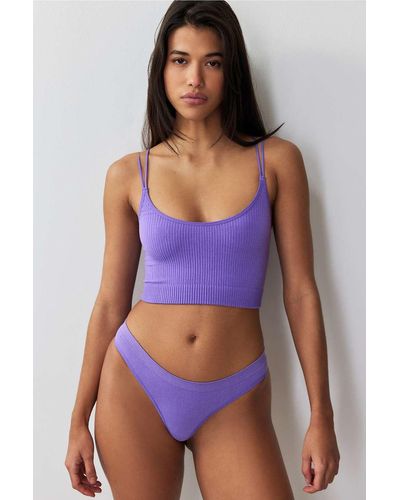 Out From Under Markie Seamless Stretch Ribbed Cami - Purple