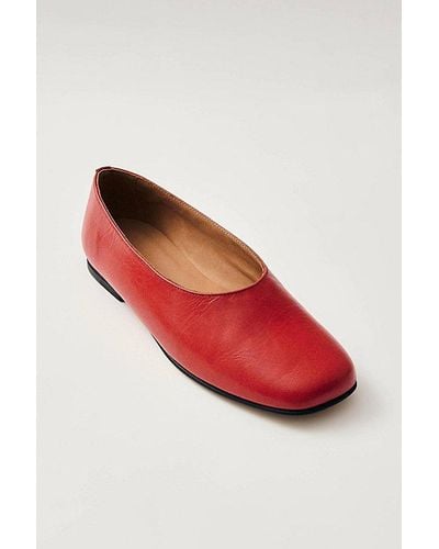 Alohas Edie Leather Ballet Flat - Red
