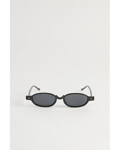 Urban Outfitters Kai Slim Oval Sunglasses - Black