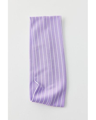 Urban Outfitters Striped Wide Soft Headband - Purple