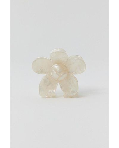 Out From Under Flower Claw Clip - White