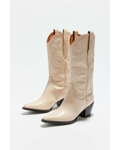 Jeffrey Campbell Dagget Cowboy Boot In Natural,at Urban Outfitters