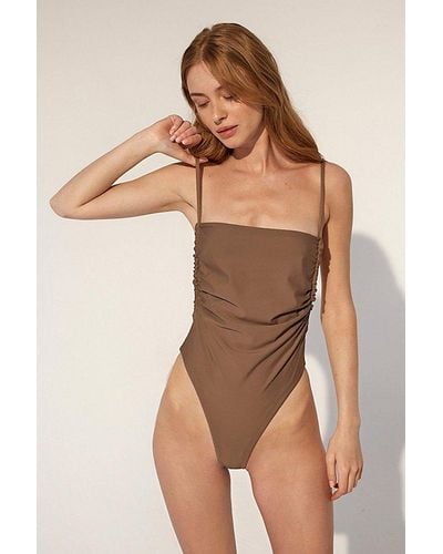 Alohas The Elipse One-Piece Swimsuit - Brown
