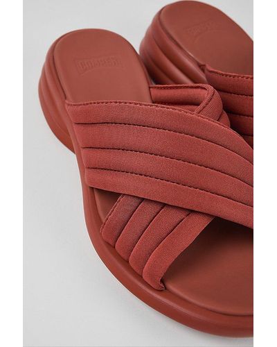 Camper Spiro Slip-On Heeled Sandals - Red