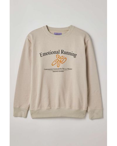 Hermanos Koumori Emotional Running Crew Neck Sweatshirt - Natural