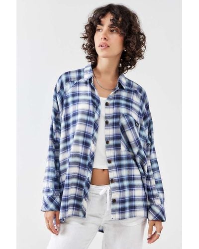 Urban Outfitters Uo Brendan Check Shirt - Blue
