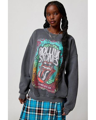 Urban Outfitters The Rolling Stones World Tour Sweatshirt - Blue