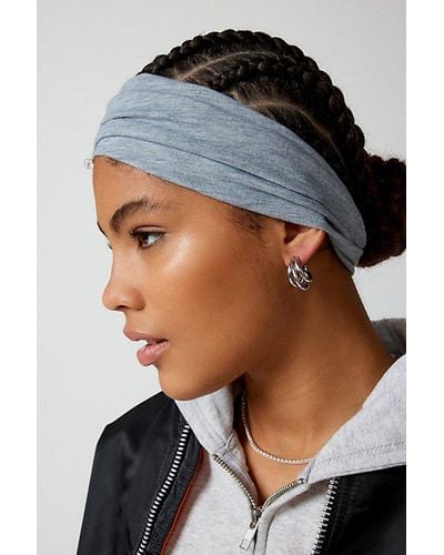 Out From Under Wide Jersey Soft Headband Top - Blue