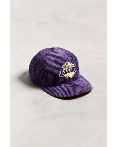 KTZ Los Angeles Lakers Retro Corduroy Snapback Hat - Purple