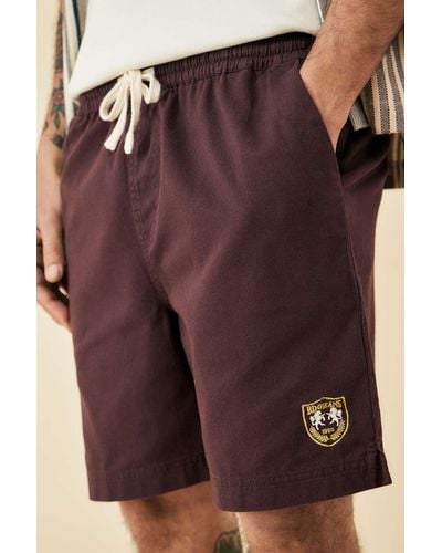 BDG Burgundy Twill Shorts - Purple