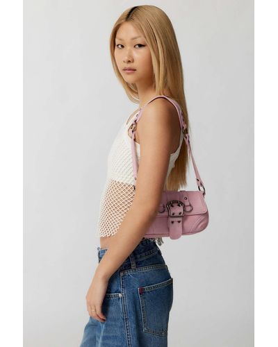 Urban Outfitters Uo Jade Suede Baguette Bag - Blue