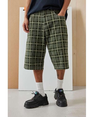Jaded London Brooklyn Cord Jumbo Shorts - Green
