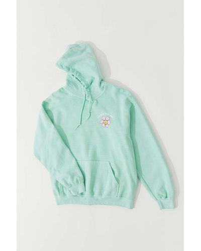 Urban Outfitters Have A Nice Day Daisy Hoodie Sweatshirt - Green