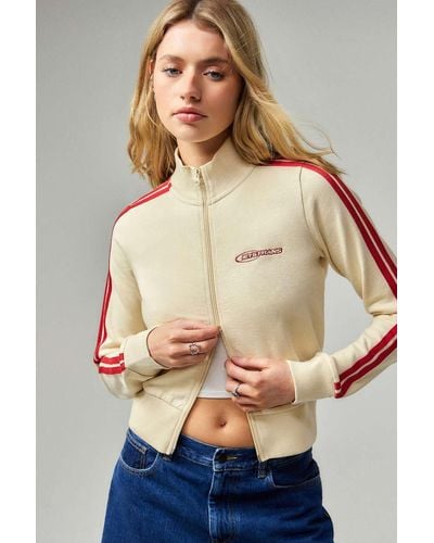 iets frans... Cream Hailey Track Top - Natural