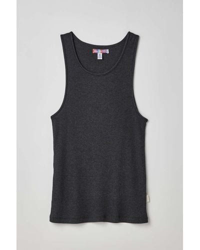 Urban Outfitters Uo Classic Ribbed Tank Top - Black