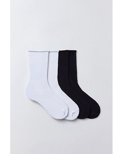 Urban Outfitters Soft Roll Crew Sock 2-Pack - Blue