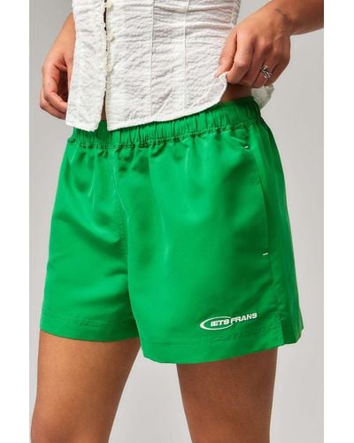 iets frans... Green Microfibre Shorts