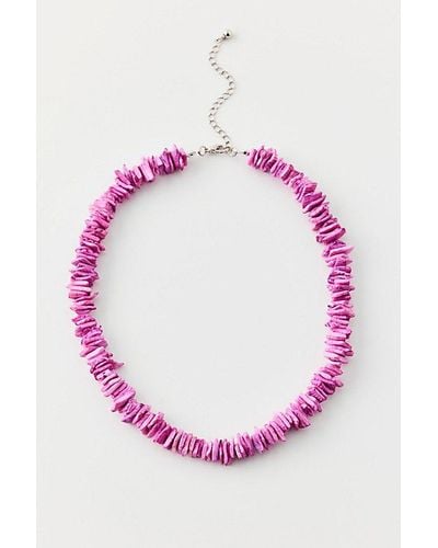 Urban Outfitters Puka Shell Necklace - Pink