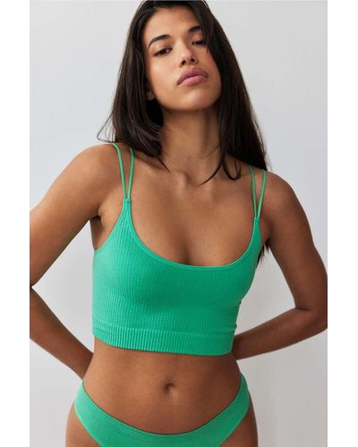 Out From Under Markie Seamless Stretch Ribbed Cami - Green