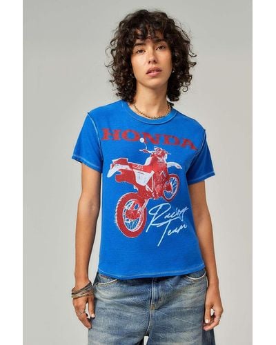 Urban Outfitters Uo Honda Motorbike Relaxed Baby T-shirt - Blue