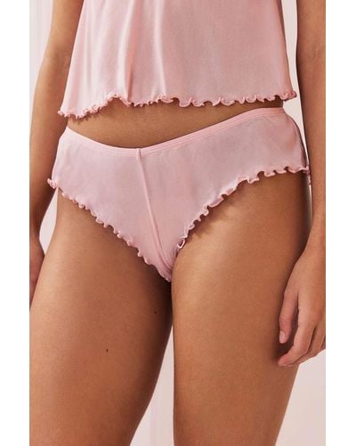 Out From Under Dryad Mesh Knicker Shorts - Pink