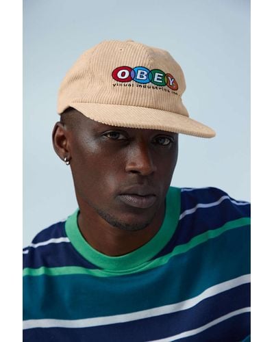 Obey Industries 6-panel Cord Hat - Natural