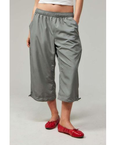 iets frans... Grey Cropped Track Trousers