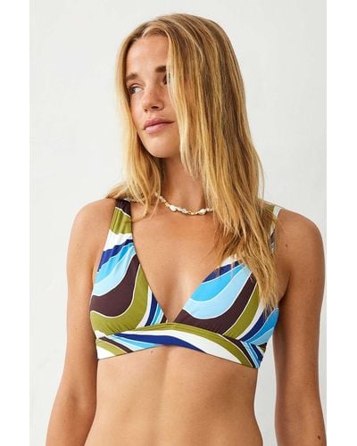 Roxy X Out From Under Triangle Bikini Top - Blue