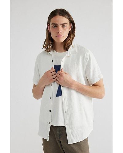 Rolla's Bon Weave Short Sleeve Shirt Top - White