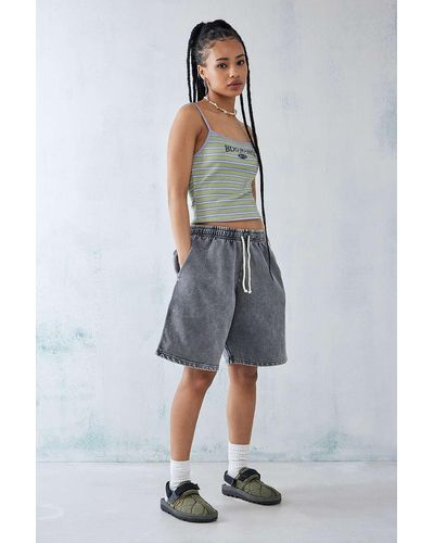 BDG Off Washed Grey Oversized Longline Jogger Shorts Pant