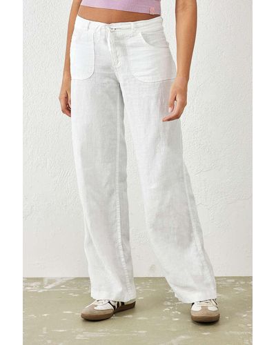 BDG Linen 5-pocket Trousers - White