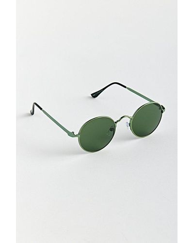 Urban Outfitters Waverly Round Sunglasses - Green