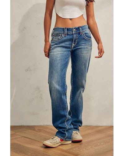 True Religion Super T Light-wash Ricky Relaxed Straight Jeans - Blue