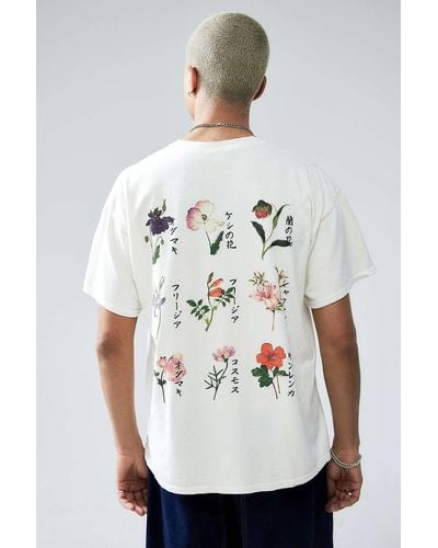 Urban Outfitters Uo Multi Flower T-shirt - White