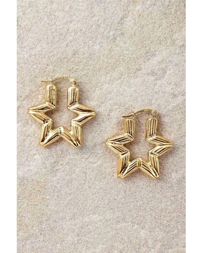 SEOL + GOLD Seol + Gold Vermeil Bamboo Star Hoop Earrings - Natural
