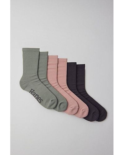 Hanes Uo Exclusive Crew Sock 3-Pack - Gray
