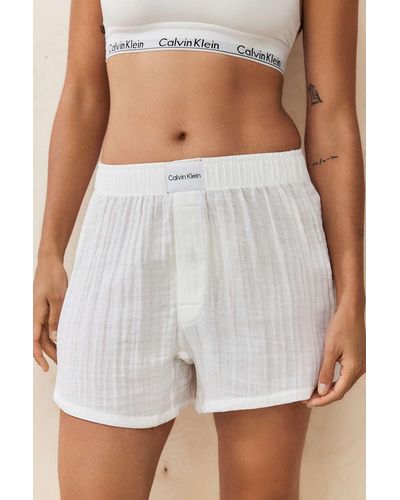 Calvin Klein Textured Boxer Shorts - White