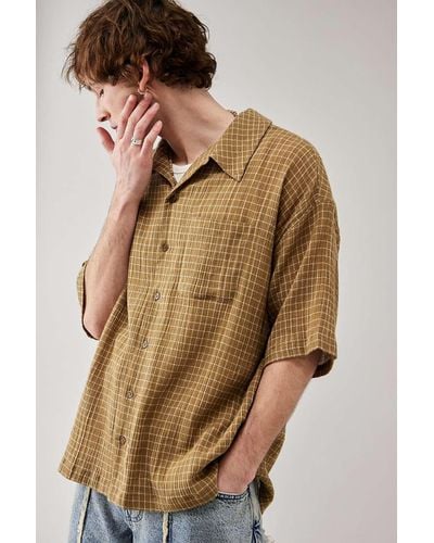 Urban Outfitters Uo Window Check Shirt - Brown