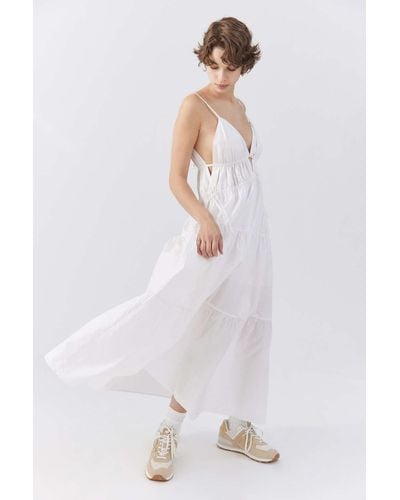 Astr Cassie Tiered Maxi Dress - White