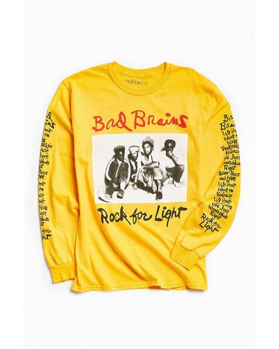 Urban Outfitters Bad Brains Rock For Light Long Sleeve Tee - Metallic