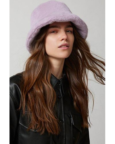 Urban Outfitters Extra Furry Bucket Hat - Brown