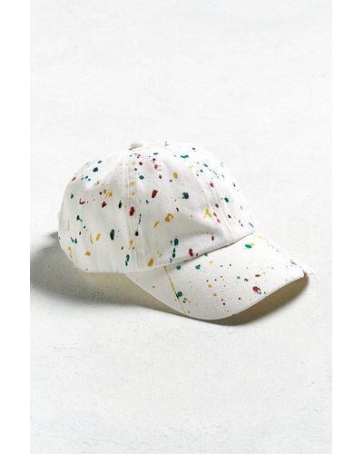 Urban Outfitters Uo Paint Splatter Baseball Hat - White