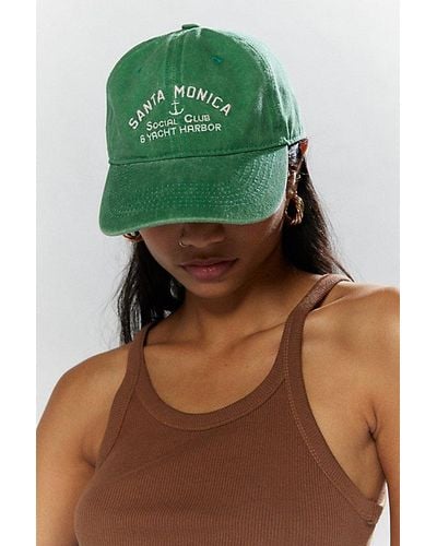 Urban Outfitters Santa Monica Washed Dad Baseball Hat - Green