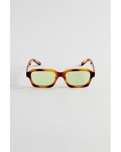 Urban Outfitters Pascal Plastic Rectangle Sunglasses - Brown