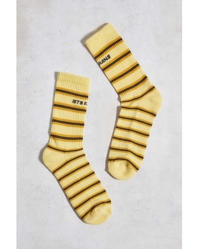 iets frans... Yellow Stripe Socks - Metallic