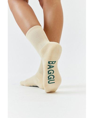 BAGGU Ribbed Sock - White