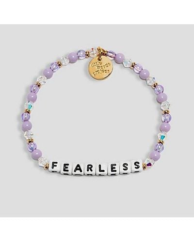 Little Words Project Fearless Beaded Bracelet - Blue